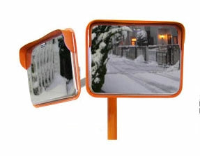 【設置基準合格品】安全道路反射鏡 受注生産品 太陽から蓄熱した熱で、寒暖差による鏡面の曇りを防ぐ機能性ミラー 角 450×600 二面鏡 【60cm】カーブミラー 安全ミラー 道路反射鏡 商業施設内 角型 角形 450 × 600 二面鏡 2面鏡 ステンレス製 道路鏡 みえ~る 潜熱 蓄熱式 曇り 氷結 凍結 防止 ナック・ケイ・エス 1mme4560w