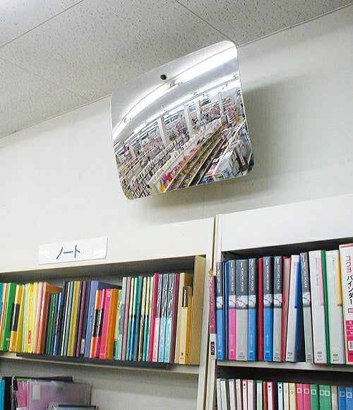 室内専用ミラー 角型 320×520 びゅ~ミラー 角形 320×520 室内用 1VAC3252 ナック・ケイ・エス フレームレスで とっても軽い! 安全・防犯ミラー