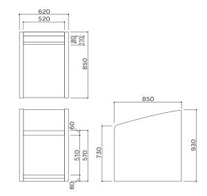 オムツっ子たっち 据置型おきがえ台 BR-TC omoio