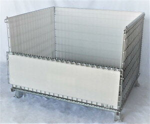 メッシュパレット (ダンプラ張り) 物流商品の スターワン 折りたたんで コンパクトに 積み重ねて スペース節約! 安心の内張りタイプで 荷こぼれ防止!