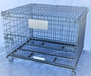 メッシュパレット (フタ付き) 物流商品の スターワン 折りたたんで コンパクトに 積み重ねて スペース節約 フタ付きなので 安心安全 飛散防止!盗難防止!