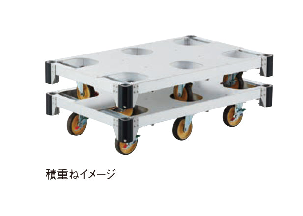 ピカ(Pica) アルミ台車 CAF-6B アルミ製で 運搬らくらく♪ 軽量台車 積み重ねて スペース節約!