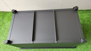 ベンチボックス BB90-BK 軽さと耐久性が自慢の アルミ製 収納ボックス 便利な野外ベンチに!お庭周りの収納箱として! 南京錠 取付け金具付きで 安心安全! 軽い 軽量 収納 ソフトクローズ シンプル おしゃれ アルミ 小さい 小さいサイズ 静か ゆっくり 閉まる