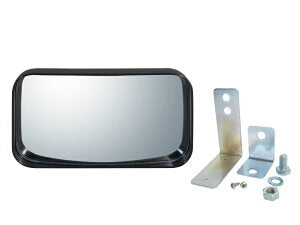 小型ガレージミラー 角型88mm×155mm【日本製 信栄物産】 壁面金具付き