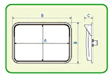 【構内・室内用】カーブミラー ステンレス製 350×450 二面鏡 【45cm】アンゼンミラー　ステンレス　角形　350×450　2面鏡 4AST3545W ナック・ケイ・エス 鏡面・裏板 ともにステンレス製！ 車庫入れや 子供の飛び出し確認に！