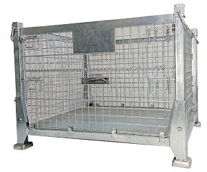 メッシュパレット (ダンプラ張り)   物流商品の  スターワン 折りたたんで コンパクトに　 積み重ねて スペース節約！ 吊り上げ作業が らくらく安全！