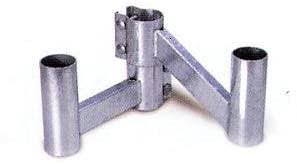 【道路反射鏡】T字路などにお役立ち！2面鏡取付金具 φ89.1用 カーブミラー 安全ミラー 道路反射鏡 2面鏡取付金具 89.1mm 取付金具 店舗 商業施設内 道路鏡 大型ミラー オプション カーブミラー用 ナック・ケイ・エス 3mwk89