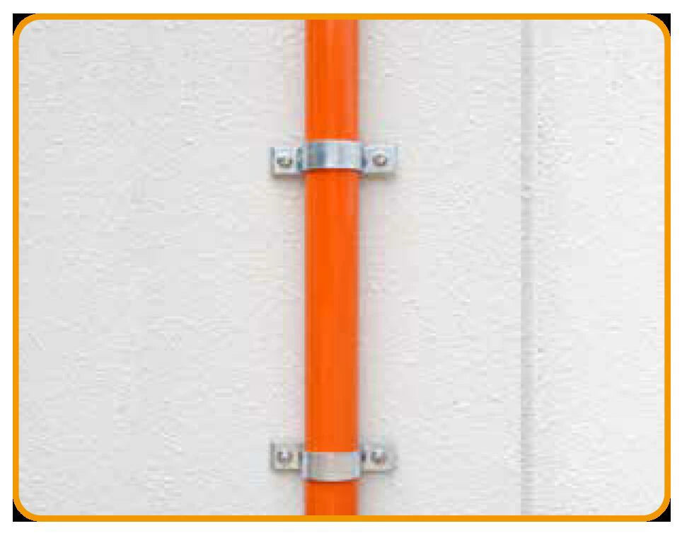 【道路反射鏡】支柱取付金具　Uバンド　φ89.1 カーブミラー　支柱取付金具 Uバンド　φ89.1 　3MUB89 ナック・ケイ・エス 壁面に支柱を設置する金具