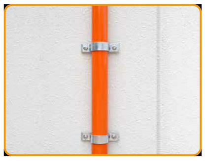 【道路反射鏡】支柱取付金具　Uバンド　φ89.1 カーブミラー　支柱取付金具 Uバンド　φ89.1 　3MUB89 ナック・ケイ・エス 壁面に支柱を設置する金具