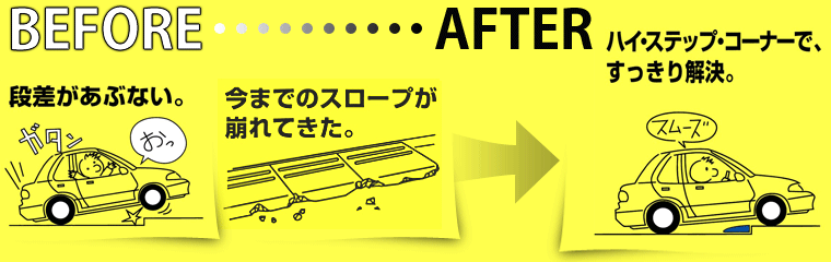 ミスギ　ハイステップ・コーナー　HSLC100-A　丈夫でおシャレな、段差スロープ  お得なセット商品！