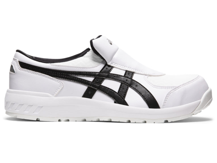 アシックス 安全靴 ウィンジョブ CP211 SLIP-ON 1273A031-100 メンズ レディース 作業靴 スリッポン ローカット 脱ぎ履き簡単 軽量 クッション性 耐滑 耐油ソール JSAA A種認定 ワイド3E相当 ホワイト ブラック