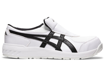 アシックス 安全靴 ウィンジョブ CP211 SLIP-ON 1273A031-100 メンズ レディース 作業靴 スリッポン ローカット 脱ぎ履き簡単 軽量 クッション性 耐滑 耐油ソール JSAA A種認定 ワイド3E相当 ホワイト ブラック