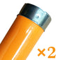 【送料無料】ダイマツ公式 DM-P カーブミラー支柱×2 34φ×2.0t×2000mm オレンジ 亜鉛メッキ鋼管 粉体塗装 ステンレスキャップ付 ネカセ穴加工済 取付鉄棒付