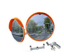 アンゼンミラー　アクリル　丸形<br>Φ400 　2面鏡　1AAC0401W<br>ナック・ケイ・エス<br>車庫入れや 子供の飛び出し確認に！