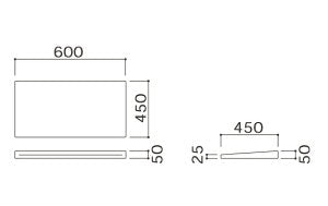 入口スロープマット　 D450シリーズ専用　スクエアパーツ  omoio