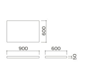 ウレタンマット9060 スクエアシリーズ共通パーツ omoio