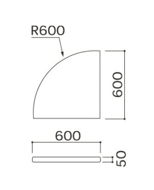 ウレタンマット600R   スクエアシリーズ共通パーツ omoio