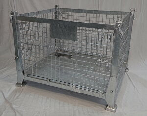 メッシュパレット (本体)   物流商品の  スターワン 折りたたんで コンパクトに　 積み重ねて スペース節約！ 吊り上げ作業が らくらく安全！