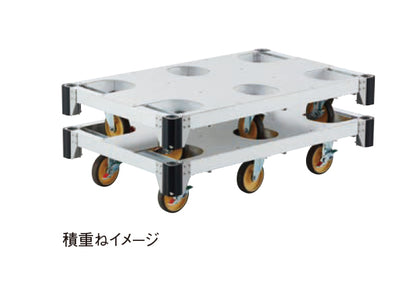 ピカ(Pica)　アルミ台車  CAF-6B       アルミ製で 運搬らくらく♪ 軽量台車    積み重ねて スペース節約！