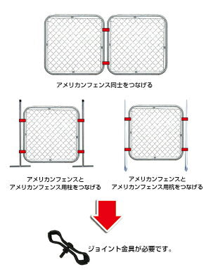 【お得な 取付けセット】アメリカンフェンス 900x1500mm 支柱・金具付きセット 黒