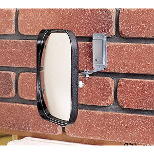 小型ガレージミラー　角型150mm×180mm【日本製　信栄物産】 壁面金具(マグネットタイプ)付き