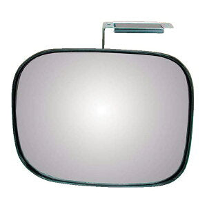 小型ガレージミラー　角型150mm×180mm【日本製　信栄物産】 壁面金具(マグネットタイプ)付き