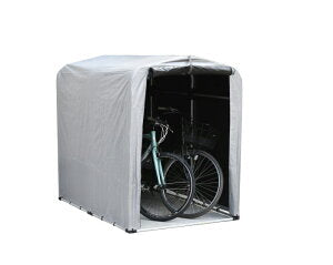 【収容自転車 2台】サイクルハウス　シルバー　MS-2　　 <br>自転車置き場 屋根 サイクルポート  サイクルパーキング 物置 遮熱 耐水 収納 屋外 保管 雨よけ