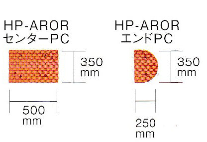 減速ロードハンプ（減速帯） HP-AROR3000　片側車線用タイプ　 景観を配慮した オレンジ色で しっかり減速させます！