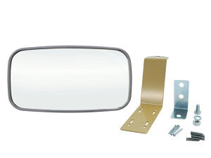 小型ガレージミラー　角型320mm×175mm【日本製　信栄物産】 壁面金具付き　【送料無料】